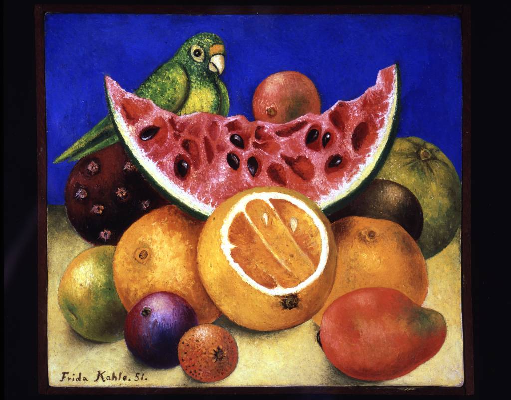 05. Kahlo Still Life with Parrot and Fruit